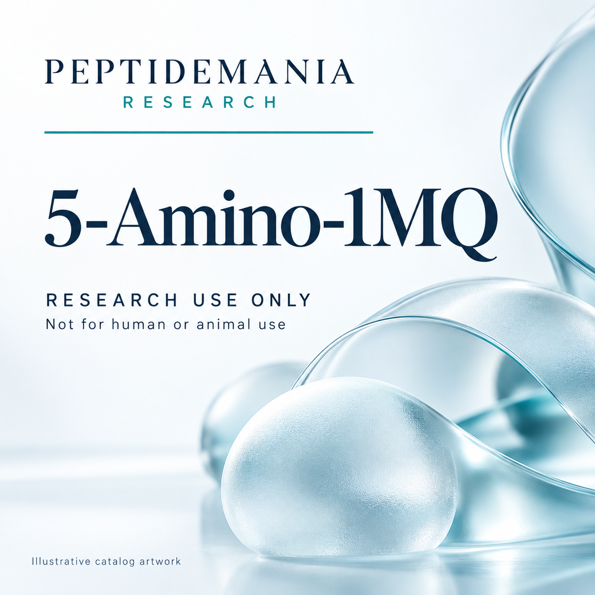 5-Amino-1MQ illustrative catalog artwork. Research use only; not for human or animal use.