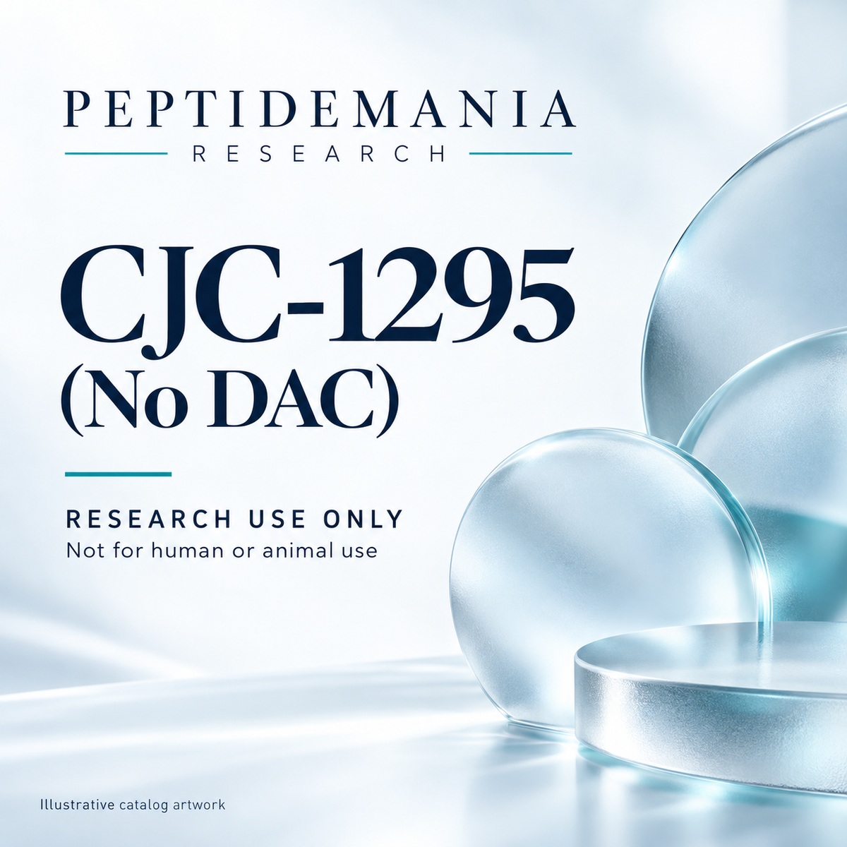 CJC-1295 No DAC illustrative catalog artwork. Research use only; not for human or animal use.