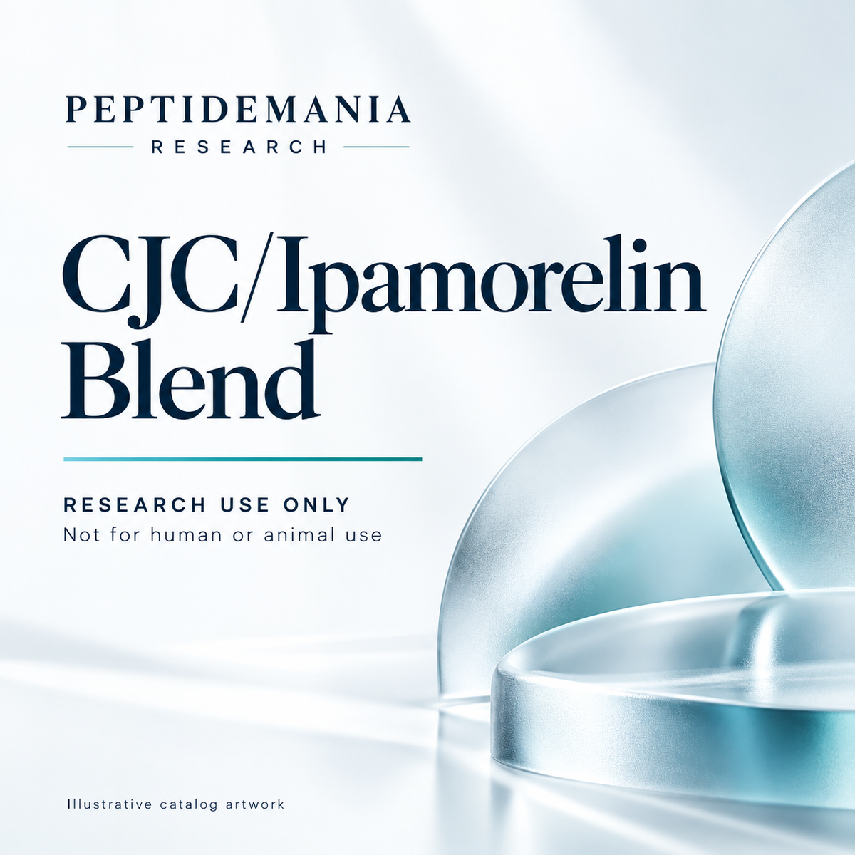 CJC/Ipamorelin Blend illustrative catalog artwork. Research use only; not for human or animal use.