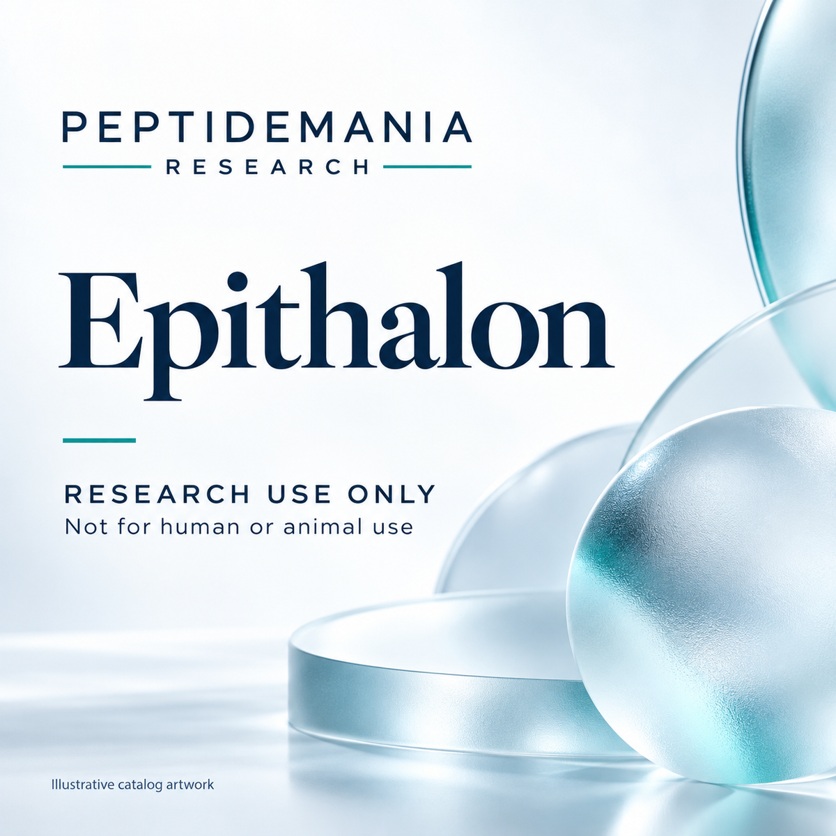 Epithalon illustrative catalog artwork. Research use only; not for human or animal use.