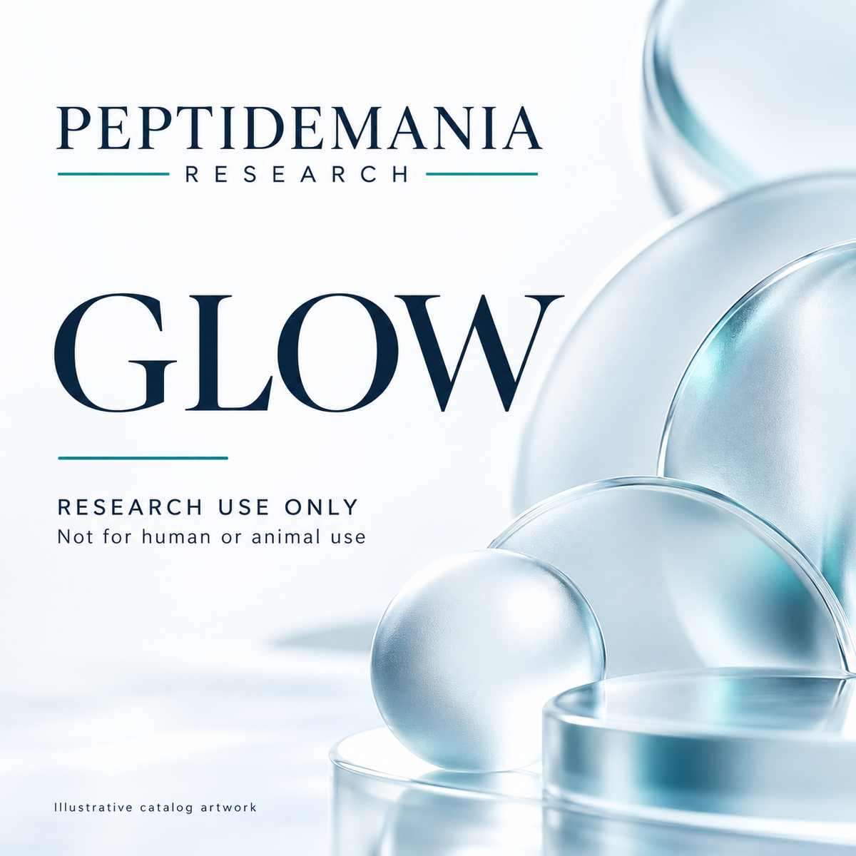 GLOW illustrative catalog artwork. Research use only; not for human or animal use.