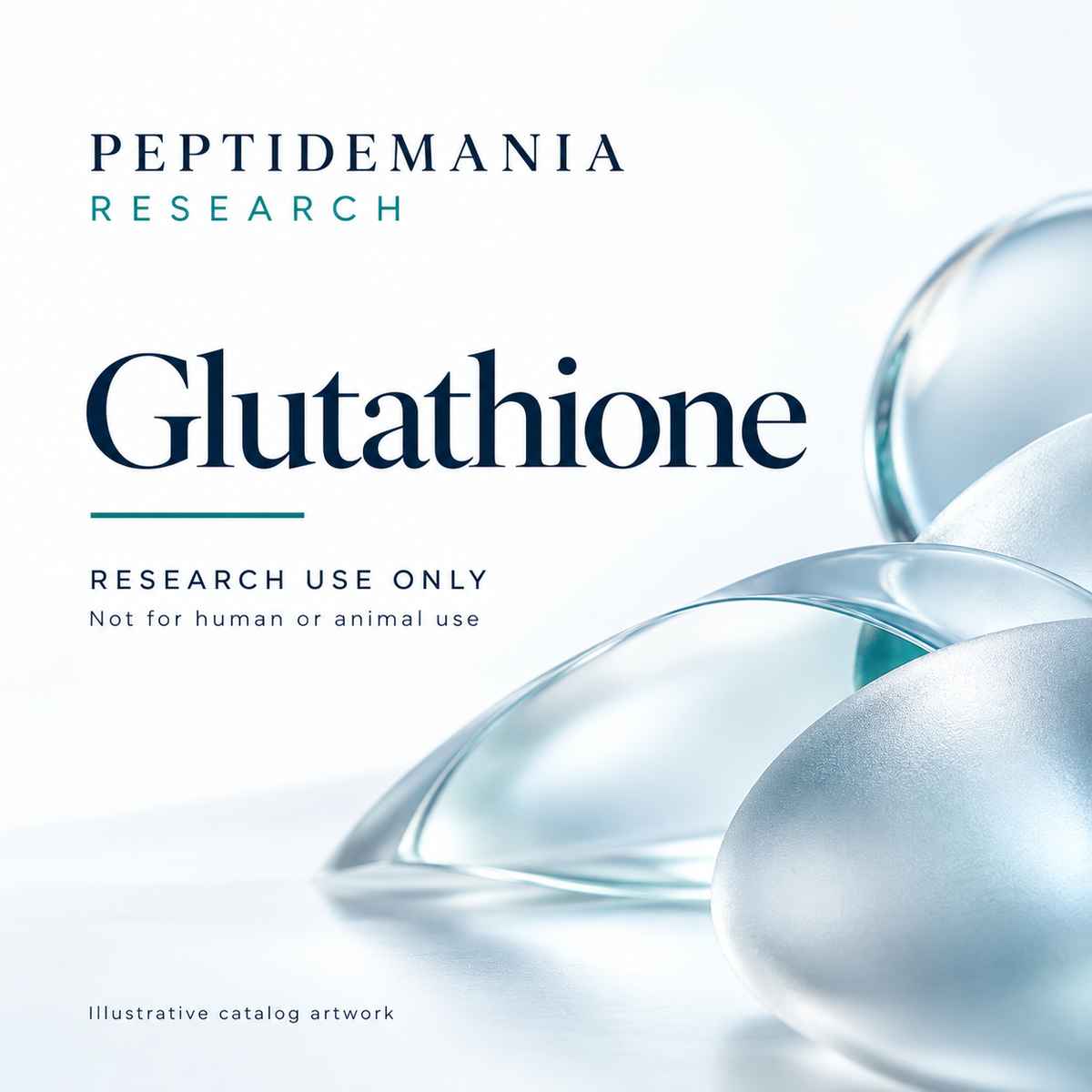 Glutathione illustrative catalog artwork. Research use only; not for human or animal use.