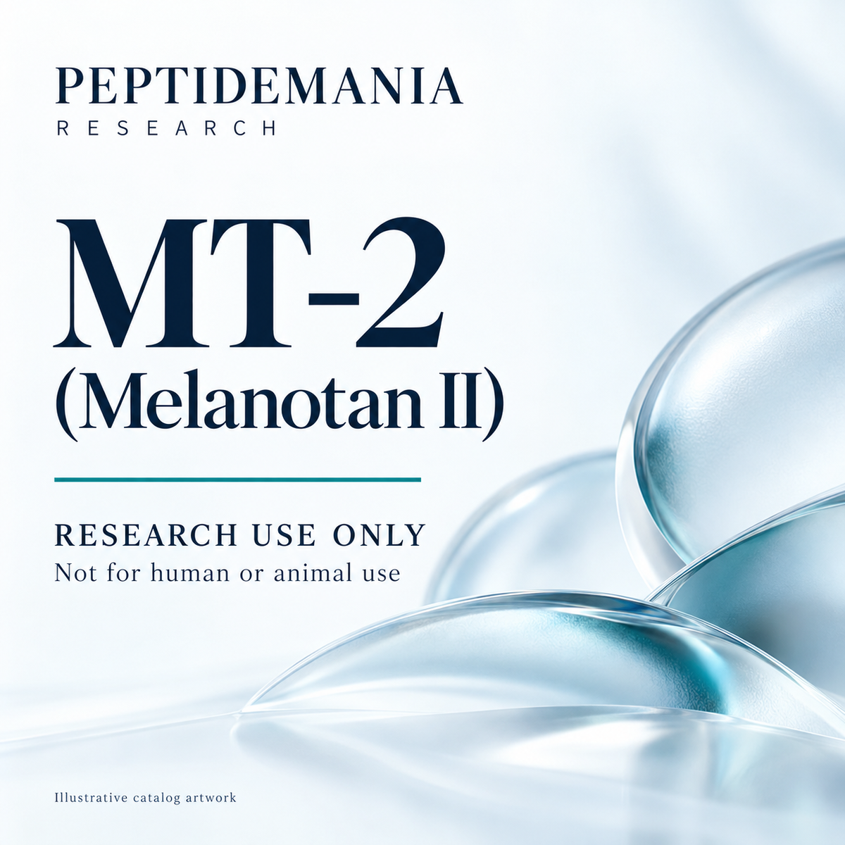 MT-2 Melanotan II illustrative catalog artwork. Research use only; not for human or animal use.