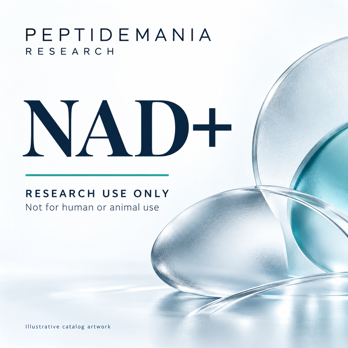 NAD+ illustrative catalog artwork. Research use only; not for human or animal use.