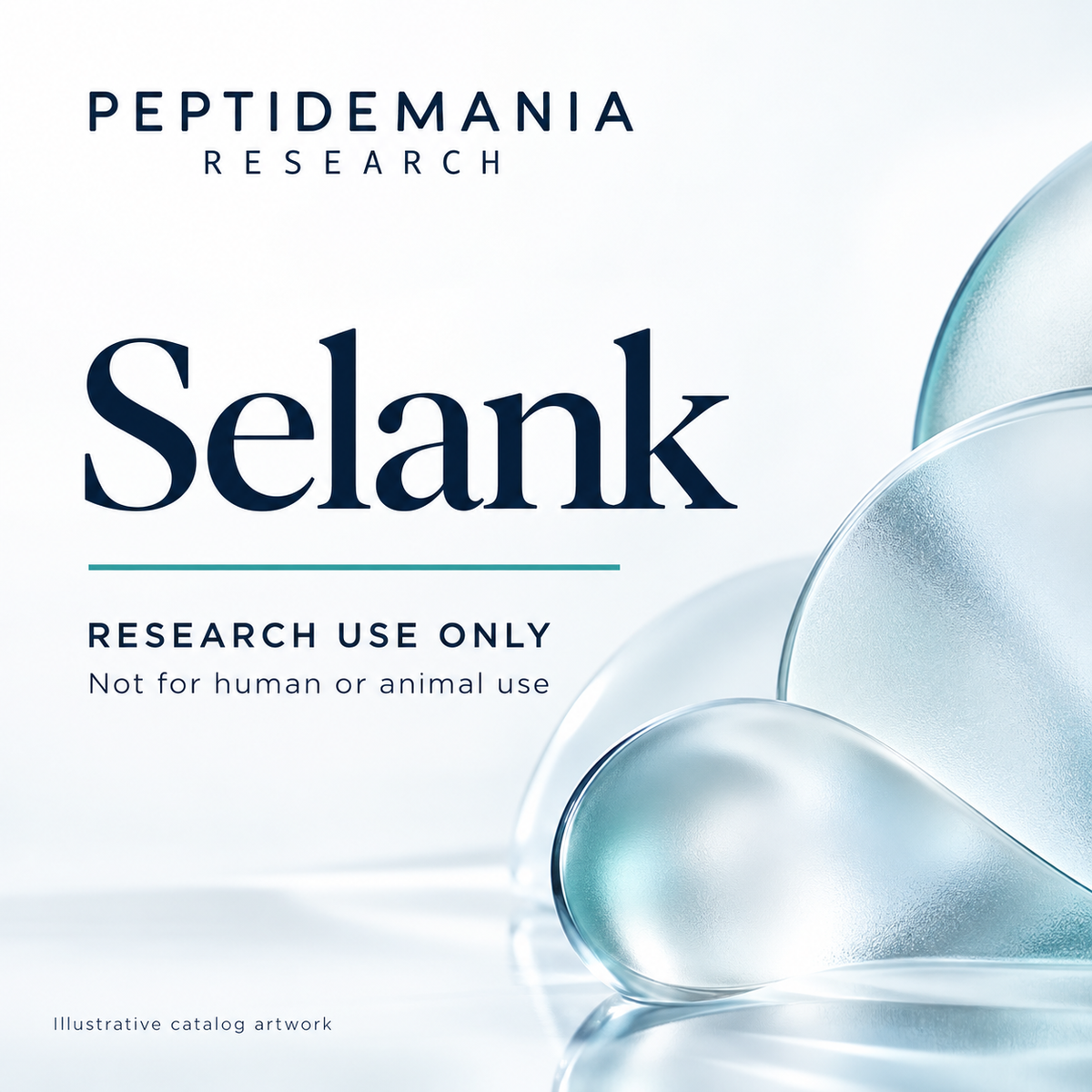Selank illustrative catalog artwork. Research use only; not for human or animal use.
