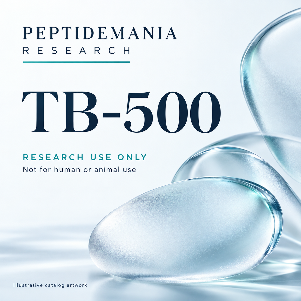 TB-500 illustrative catalog artwork. Research use only; not for human or animal use.